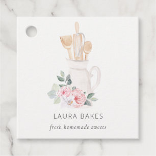 Blush Pink Whisk Spatula Spoons Baking Utensils  Favour Tags