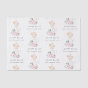 Blush Pink Whisk Spatula Spoons Baking Utensils Tissue Paper