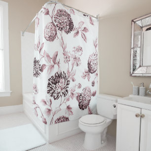 Blush Pink & White Botanical Floral Toile No.2