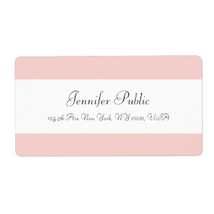 Blush Pink White Calligraphed Template Modern