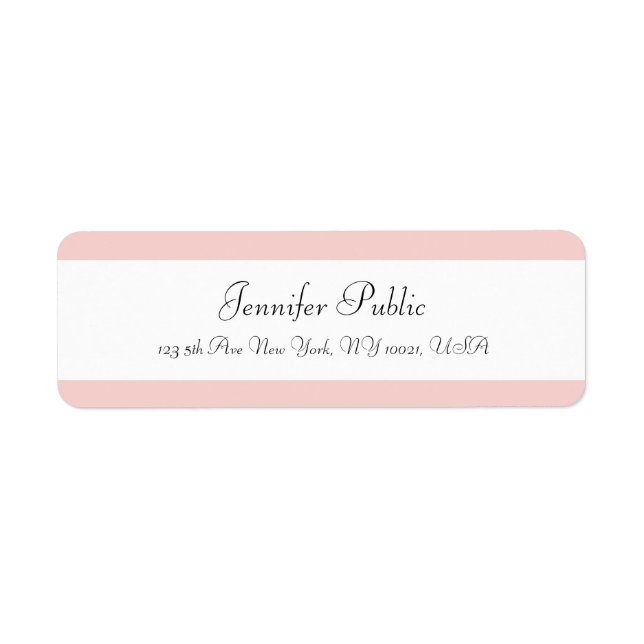 Blush Pink White Hand Script Template Modern Sleek (Front)