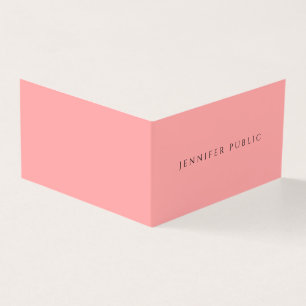 Blush Pink & White Modern Elegant Simple Template Business Card