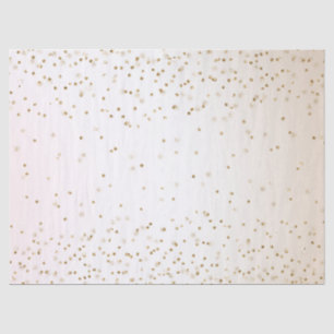 Blush Pink White Peach Ombre Gold Confetti         Tissue Paper