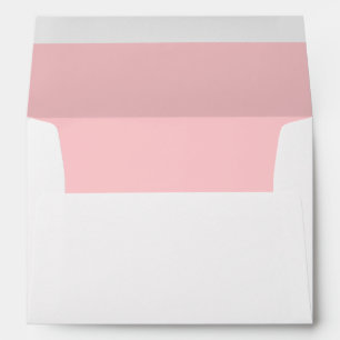 Blush Pink White Return Address Envelope