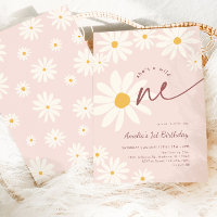 Blush Pink Wild One Daisy 1st Birthday