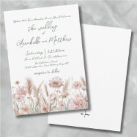 Blush Pink Wildflower Boho Wedding