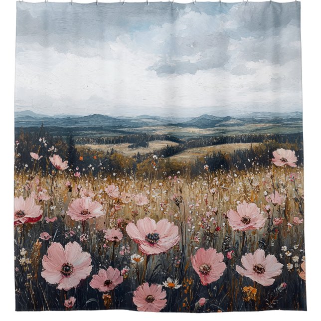 Blush Pink Wildflowers Landscape (Front)