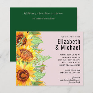 Blush Pink with Sunflowers Wedding Budget