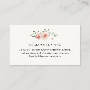 Blush Pinks Florals and Greenery Enclosure Card
