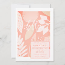 Blush Pinks Nature 50e anniversaire Invitation