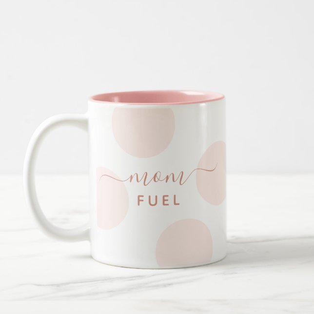 Blush Polka Dot | Simple Personalized Mug for Mom (Left)
