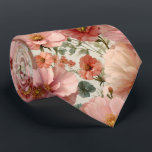 Blush Poppies Botanical Wedding Tie<br><div class="desc">Blush poppies bloom in soft watercolor style on cream for a romantic and dreamy floral tie—perfect for cottagecore weddings or garden parties.

Easy to personalize using the personalize this template button.</div>