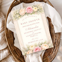 Blush Ranunculus And Rose Garden Baby Shower