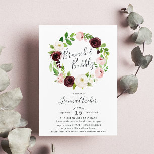 Blush Romance Brunch & Bubbly Invitation