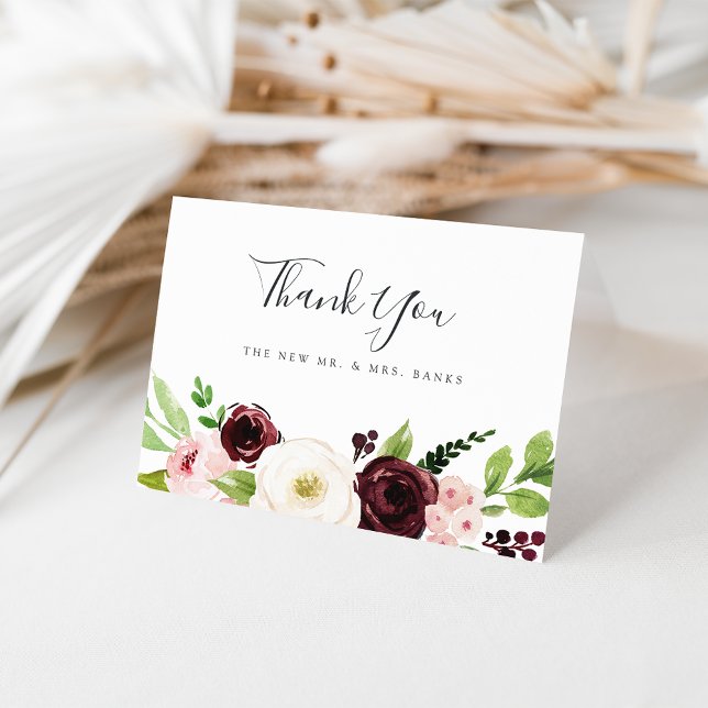 Blush Romance Thank You Card (Creator Uploaded)