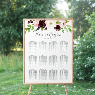 Blush Romance Wedding Seating Chart