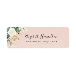 Blush rose et floral aquarelle or rose élégant