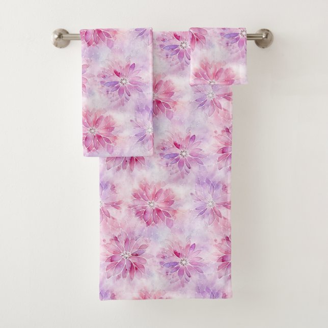Blush Rose Féminin Chic Lavande Floral   (En situation)