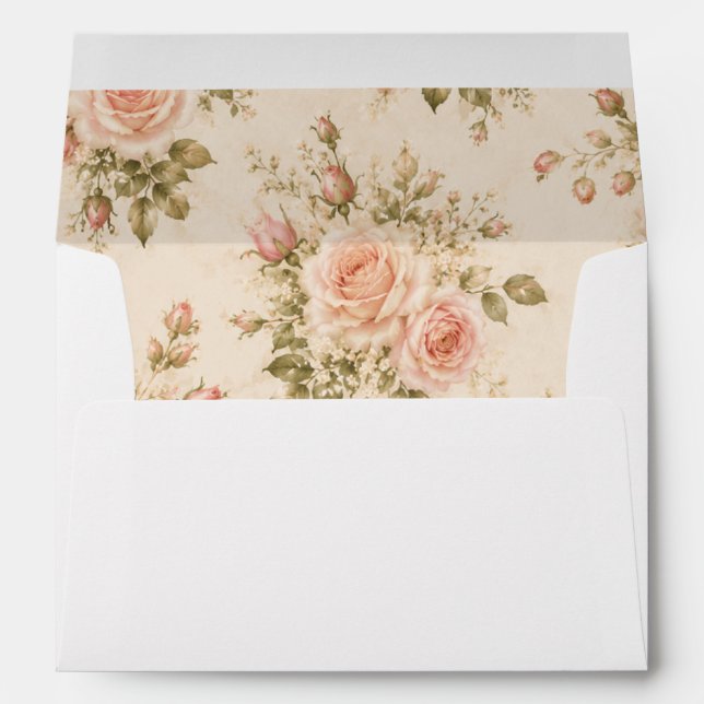 Blush Rose Floral Envelopes (Back (Bottom))
