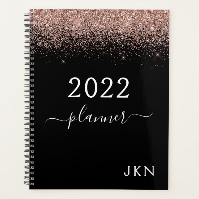 Blush Rose Gold 2022 Monogramme Paillettes Rose No (Devant)