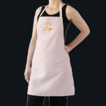 Blush rose gold business logo apron<br><div class="desc">Blush,  rose gold coloured background. Personalize and add your business logo.</div>