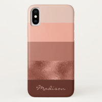 Blush Rose Gold Wide Stripes