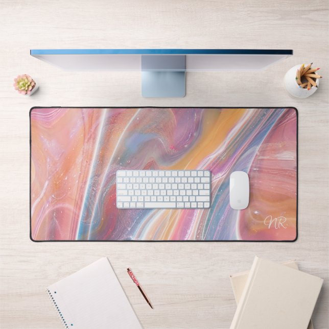 Blush rose jaune violet marbre bleu Ajouter un mon (Bureau 1)