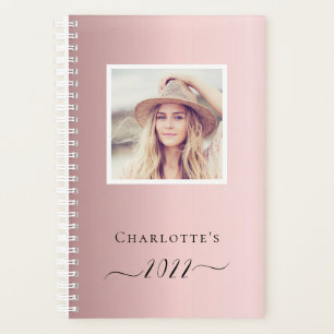 Blush rose photo monogramme nom