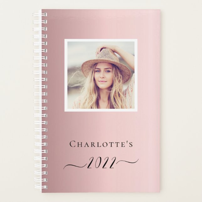 Blush rose photo monogramme nom (Devant)