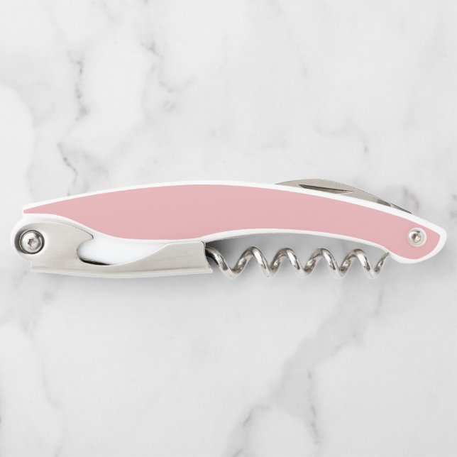 Blush Rose Pink Solid Colour | Classic | Elegant  Corkscrew (Front)