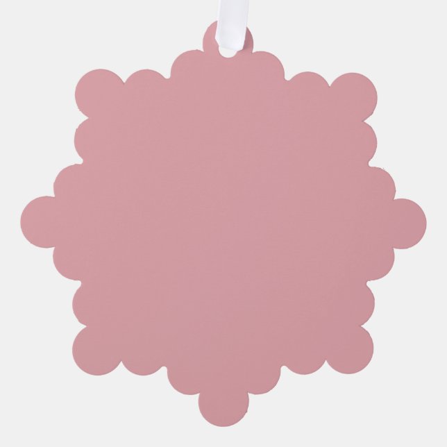 Blush Rose Pink Solid Colour | Classic | Elegant  Ornament Card (Front)