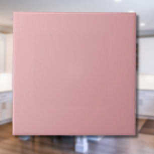 Blush Rose Pink Solid Colour   Classic   Elegant  Tile