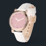 Blush Rose Pink Solid Colour | Classic | Elegant Watch<br><div class="desc">Blush Rose Pink Solid Colour | Pink Shades | Classic | Elegant | Trendy | Stylish | Professional Design</div>