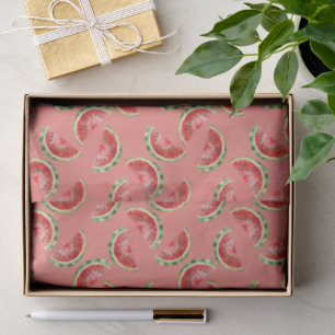 Blush Rose Red Green Watermelons Birthday Tissue Paper