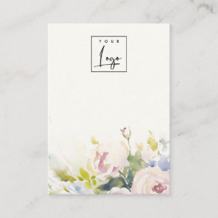 Blush Roses Floral Blank Jewellery Logo Display Business Card