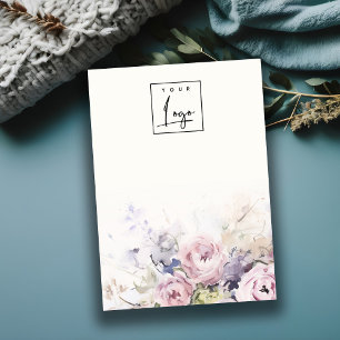 Blush Roses Floral Blank Jewelry Logo Display Business Card