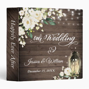 Blush Roses Floral Greenery Custom Wedding Binder