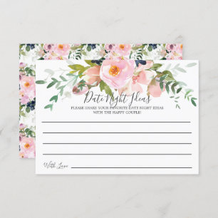 Blush Roses & Peonies Date Night Ideas Card