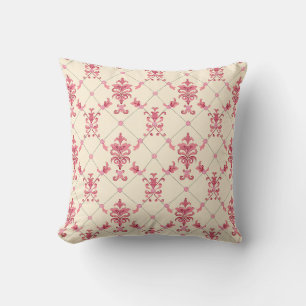 Blush Royal Lattice Princesscore Throw Pillow