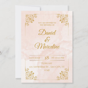 Blush Royale : Un Faire-part de mariage d'affaires