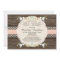 BLUSH RUSTIC FLORAL BOHO BRIDAL SHOWER INVITATIONS