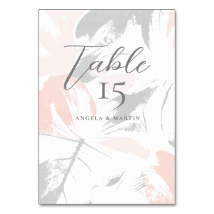 Blush Sage Modern Table Number Table Card