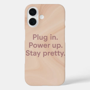 Blush & sand Plug In Ai art  iPhone 16 Case