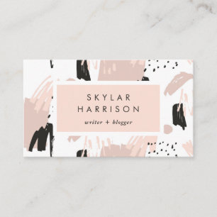 Blush Scribble Trendy and Chic Business Card