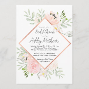 blush Shower Invitation, cactus Invitation