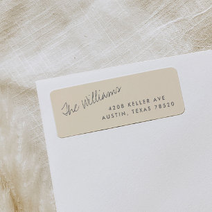 Blush Simple Script Name Retourner les étiquettes 