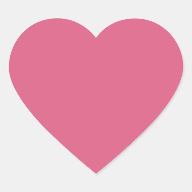 Blush (solid colour)  heart sticker (Front)