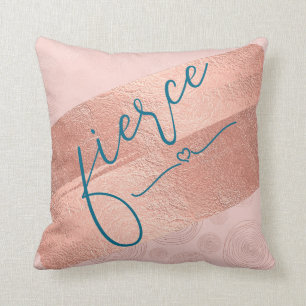 Blush Sparkle Fierce Throw Pillow