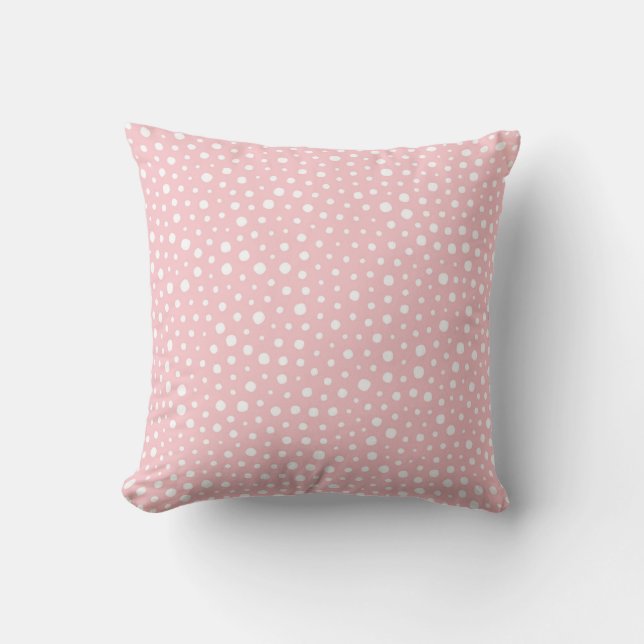 Blush Stippled Pattern Throw Pillow (Front)