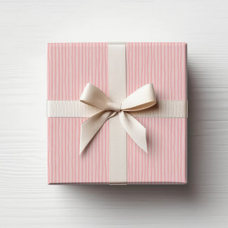 Blush Striped Minimal Wrapping Paper